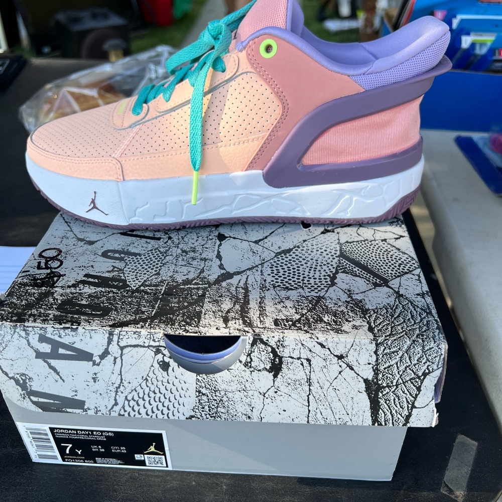 Jordan Orange and Purple Sneakers for Bold Style